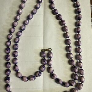 Elegant Purple Beaded Necklace